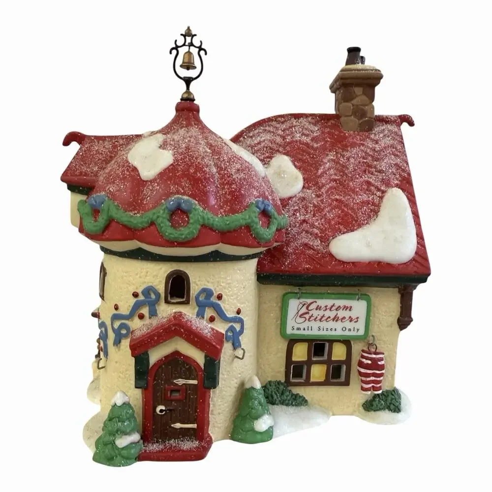 Vintage 1998 Dept 56 “Custom Stitchers” North Pole Series ElfLand House Village